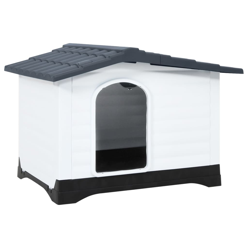 vidaXL Dog House Garden Dog Kennel Small Pet Cage Puppy Shelter Polypropylene-0