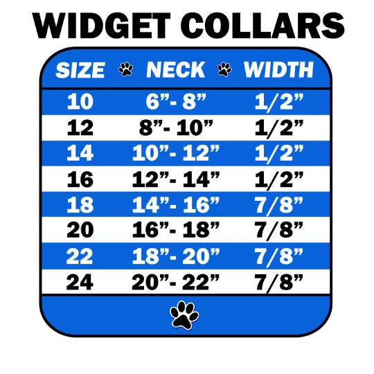 Dog, Puppy & Pet Widget Fashion  Collar, 