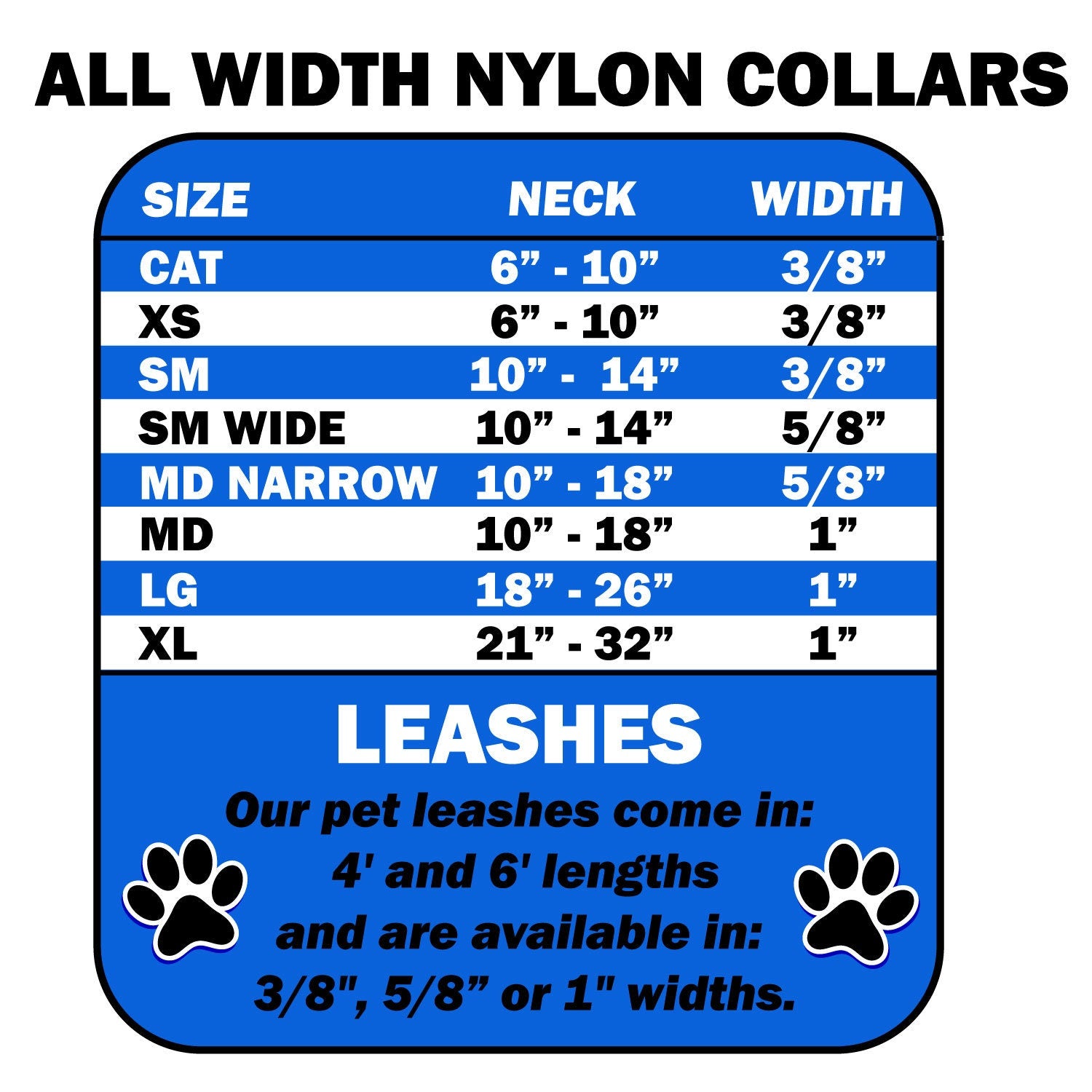 Pet Dog & Cat Nylon Collar or Leash, 