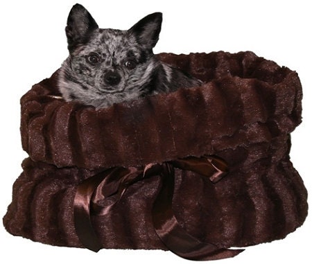 Dog, Puppy & Pet or Cat Reversible Snuggle Bugs Pet Bed, Bag, and Car Seat All-in-One, 